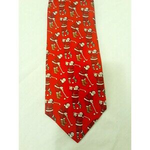 Santa Golfing Men's Silk Tie - Hallmark Design Collection - Holiday Trad. by MMG